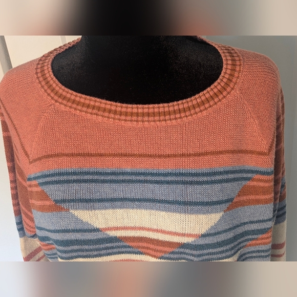 Pendleton Southwestern Cotton Sweater XL Geometric Knit  Western Boho Heritage - Picture 4 of 13